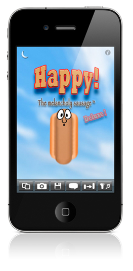 iPhone Image of Happy The Melancholy Sausage